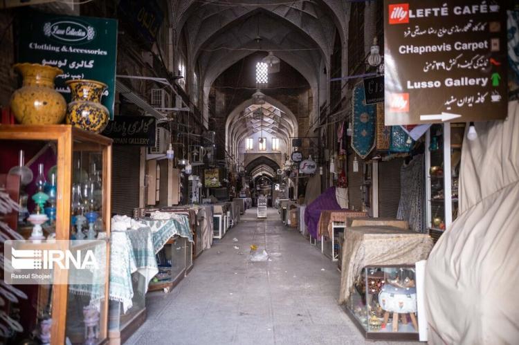 تصاویر بازار تعطیل اصفهان در روزهای کرونا,عکس های تعطیلی بازار اصفهان,تصاویری از بازار اصفهان در روزهای کرونایی