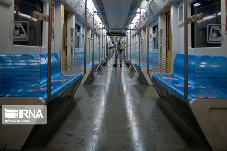 تصاویر ضدعفونی قطارهای شهری تهران,عکس های ضدعفونی قطارهای شهری تهران,تصاویر قطارهای شهری