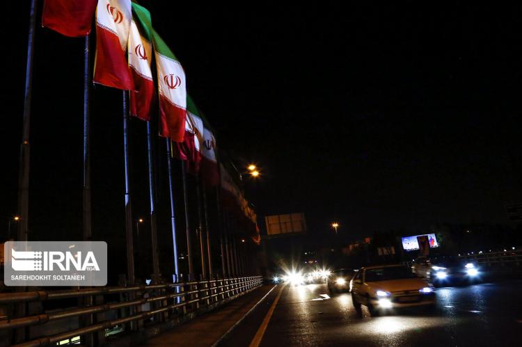 تصاویر ترافیک شبانه در تهران,عکس های ترافیک شهری,تصاویر تردد در تهران