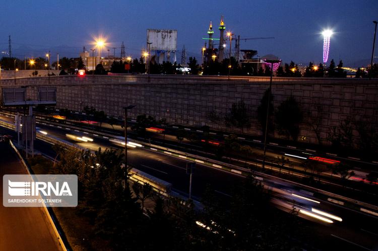 تصاویر ترافیک شبانه در تهران,عکس های ترافیک شهری,تصاویر تردد در تهران