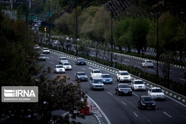 تصاویر ترافیک شبانه در تهران,عکس های ترافیک شهری,تصاویر تردد در تهران