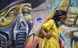 تصاویر هنرهای خیابانی با الهام از کرونا,عکس های گرافیتی از کرونا,تصاویر گرافیتی های زیبا با الهام از کرونا