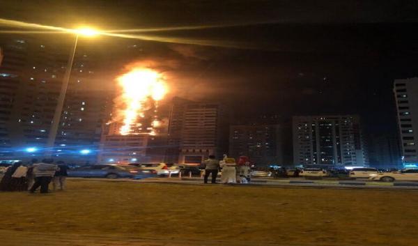 آتش‌سوزی در برج مسکونی شارجه امارات,اخبار حوادث,خبرهای حوادث,حوادث امروز