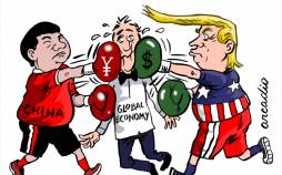 کاریکاتور در مورد روابط اقتصادی آمریکا و چین