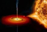 سیاه چاله ای در حال انتشار مواد داغ به فضا,اخبار علمی,خبرهای علمی,نجوم و فضا