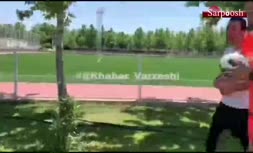 فیلم/ رویارویی علی کریمی و عادل فردوسی پور در تمرین تیم رسانه ورزش