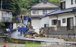 عکس های سیل گسترده در جنوب غربی ژاپن,تصاویر سیل ژاپن,تصاویری از وقوع سیل شدید در ژاپن