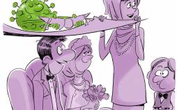 اینفوگرافیک در مورد شیوع کرونا در مراسم عروسی,کاریکاتور,عکس کاریکاتور,کاریکاتور اجتماعی