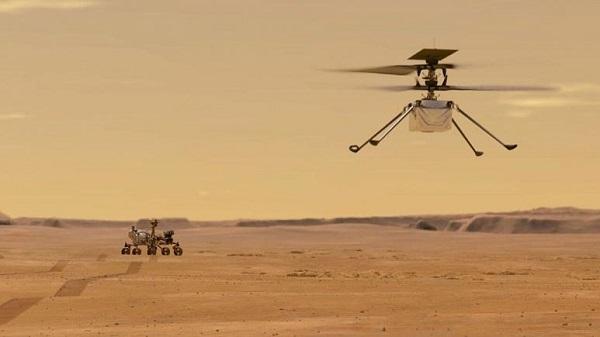 پرواز هلی‌کوپتر ناسا از روی سطح مریخ,اخبار علمی,خبرهای علمی,نجوم و فضا