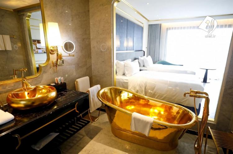 تصاویر هتل با روکش طلا در ویتنام,عکس های هتل طلایی در ویتنام,تصاویر هتلی از طلا در ویتنام