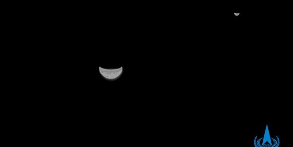 عکس از زمین و ماه توسط کاوشگر مریخی چین,اخبار علمی,خبرهای علمی,نجوم و فضا