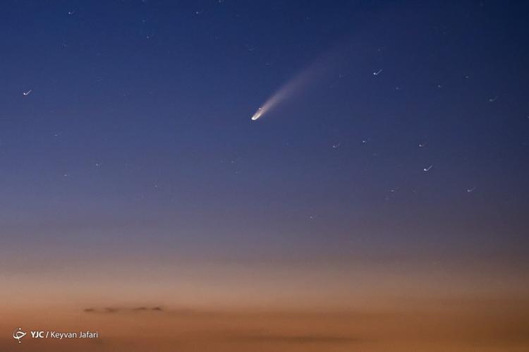 تصاویر دنباله‌دار پرنور نئووایز در ایران,عکس های دنباله‌دار پرنور نئووایز در آسمان ایران,تصاویری از دنباله دار Neowise در ایران