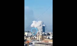 فیلم/ برخورد شی ناشناس قبل از انفجار مهیب بیروت