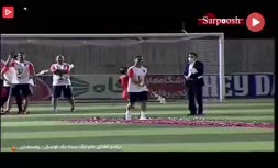 فیلم/ مراسم اهدای جام لیگ دسته یک فوتبال ایران به تیم مس رفسنجان