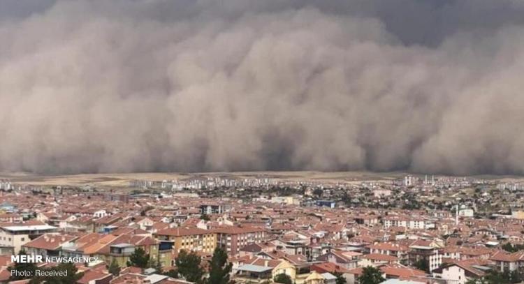 تصاویر طوفان شن در پایتخت ترکیه,عکس های طوفان شن در ترکیه,تصاویری از طوفان در ترکیه