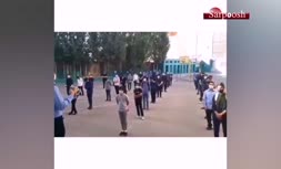 فیلم/ غش کردن یک دانش آموز سر صف مدرسه!