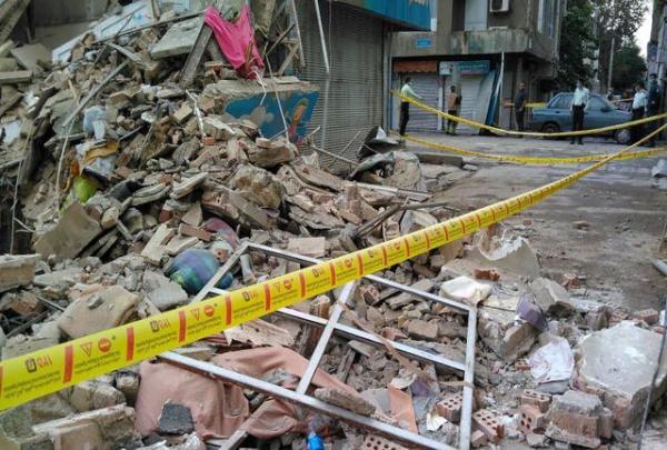 ریزش ساختمان در خیابان ابوذر تهران,اخبار حوادث,خبرهای حوادث,حوادث امروز