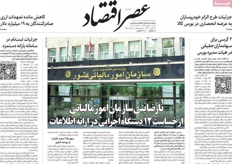 عناوین روزنامه های اقتصادی شنبه 12 مهر 1399,روزنامه,روزنامه های امروز,روزنامه های اقتصادی
