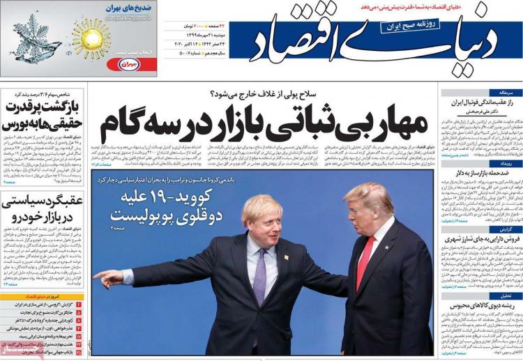 عناوین روزنامه های اقتصادی دوشنبه 21 مهر 1399 عناوین روزنامه های اقتصادی دوشنبه 21 مهر 1399,روزنامه,روزنامه های امروز,روزنامه های اقتصادی