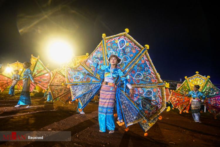 تصاویر فستیوال فانوس‌های آتشین میانمار,عکس های فستیوال فانوس‌های آتشین میانمار,تصاویر فستیوال های پاییزی در میانمار