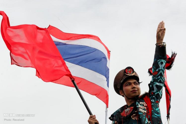 تصاویر تظاهرات گسترده علیه دولت و پادشاهی در تایلند,عکس های اعتراضات تایلند,تصاویر اعتراضات در تایلند