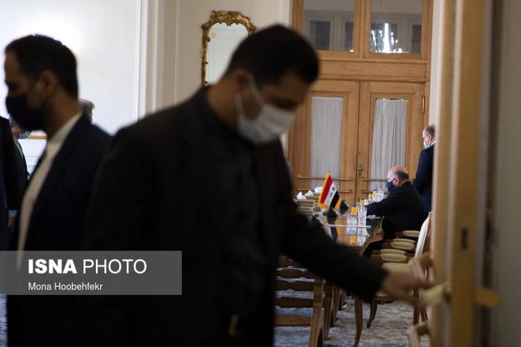 تصاویر دیدار وزرای امورخارجه عراق و ایران,عکس های دیدار ظریف و وزیر امور خارجه عراق,دیدار وزیر خارجه ایران و عراق
