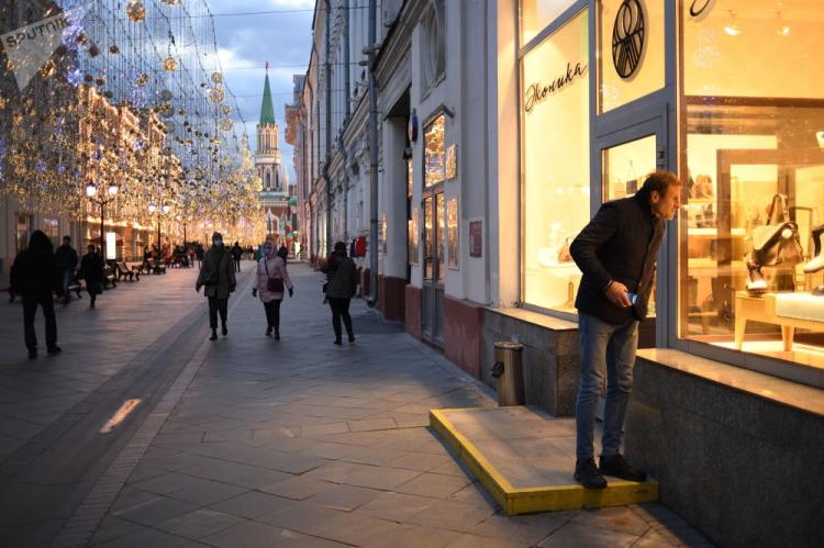 تصاویر تزئین مسکو در آستانه سال نو میلادی,عکس های هال و حوای شهر مسکو در آستانه کریسمس,تصاویر کریسمسی از شهر مسکو