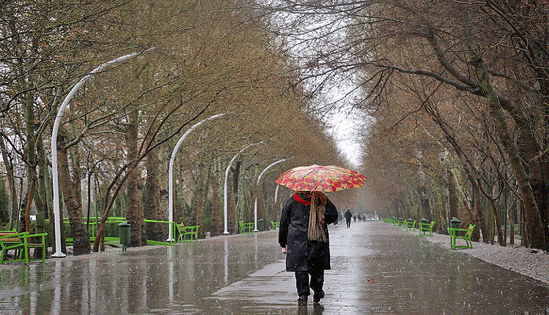 وضعیت آب و هوای کشور در آذر 99,بارش باران در ایران