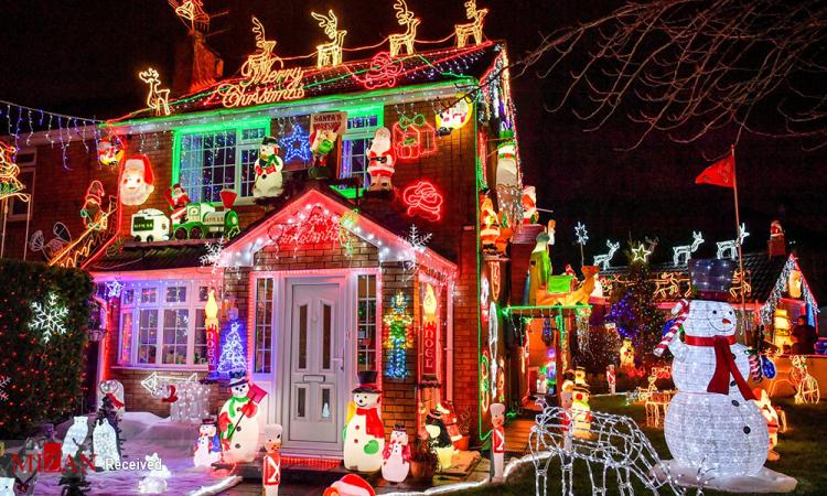 تصاویر کریسمس در جهان,عکس های کریسمس 2021,تصاویر نورپردازی‌های زیبا منازل در آستانه کریسمس