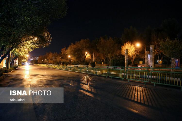 تصاویر محدودیت های کرونا در اصفهان,تصاویر محدودیت های کرونایی اصفهان,تصاویر خیابان های اصفهان در زمان محدودیت های تردد شبانه