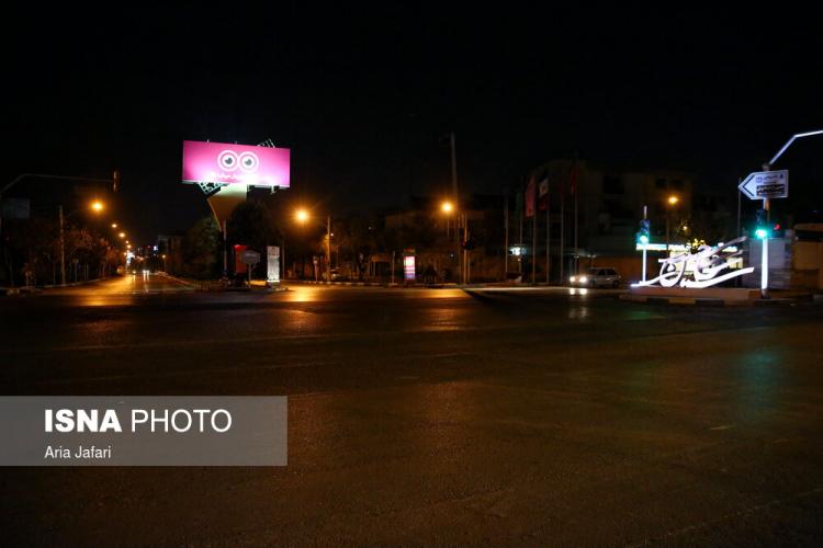 تصاویر محدودیت های کرونا در اصفهان,تصاویر محدودیت های کرونایی اصفهان,تصاویر خیابان های اصفهان در زمان محدودیت های تردد شبانه