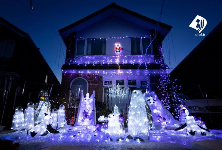 تصاویر تزئین خانه‌ها در انگلستان در آستانه سال نو میلادی,عکس تزئین خانه ها به مناسبت کریسمس,تصاویر جشن کریسمس در انگلیس