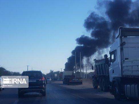 واژگونی تانکر سوخت واژگونی تانکر سوخت,جاده بندرعباس – میناب