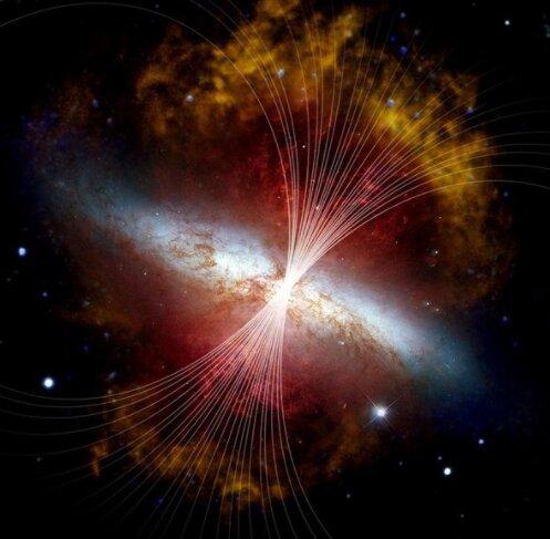 میدان مغناطیسی کهکشان سیگار,ناسا