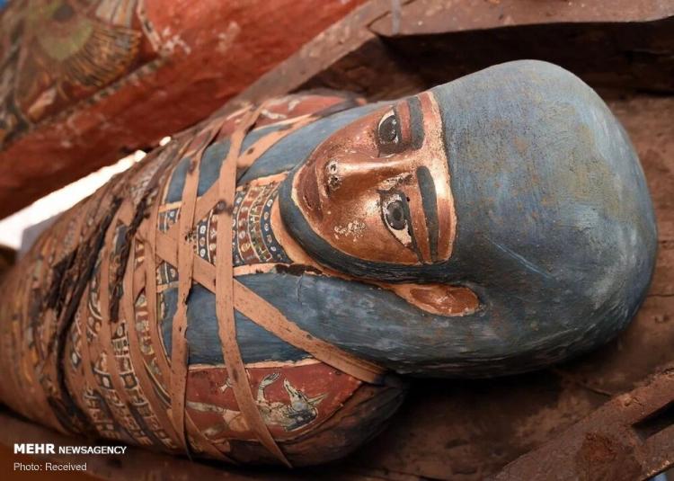 تصاویر کشف بزرگ باستانی دیگر در سقاره مصر,عکس های آثار باستانی مصر,تصاویر کشف یک گنجینه جدید شامل تابوت‌های باستانی در مصر