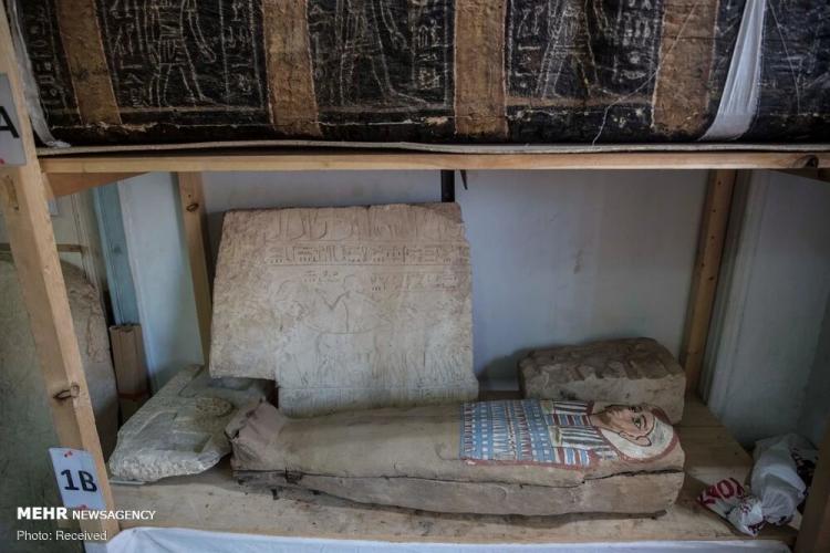 تصاویر کشف بزرگ باستانی دیگر در سقاره مصر,عکس های آثار باستانی مصر,تصاویر کشف یک گنجینه جدید شامل تابوت‌های باستانی در مصر