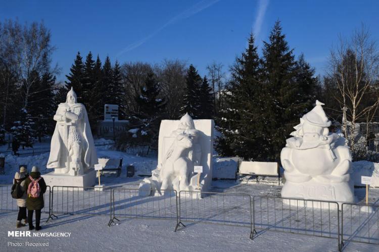 تصاویر جشنواره مجسمه‌های یخی در مسکو,عکس های جشنواره مجسمه ها در روسیه,تصاویر فستیوال مجسمه های یخی در کشور روسیه