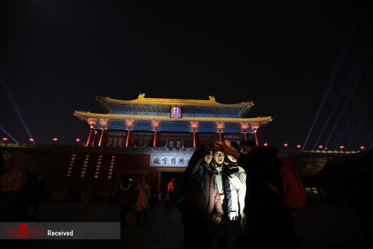 تصاویر نمایش نور در موزه قصر در پکن,عکس های نمایش نور در موزه قصر,تصاویر نمایش نور در پکن