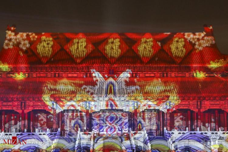 تصاویر نمایش نور در موزه قصر در پکن,عکس های نمایش نور در موزه قصر,تصاویر نمایش نور در پکن