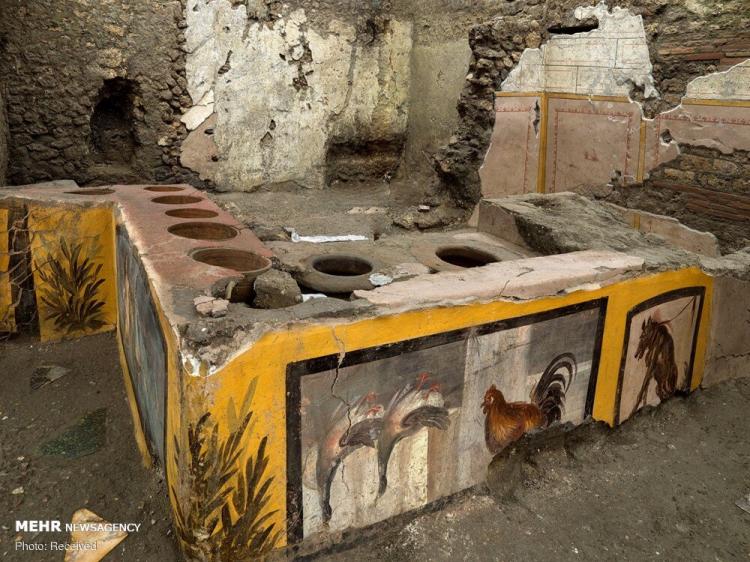 تصاویر کشف یک فست فودی 2 هزار ساله در ایتالیا,تصاویر کشف اغذیه فروشی خیابانی دو هزار ساله در رم باستان,تصاویر یک فست فودی در رم