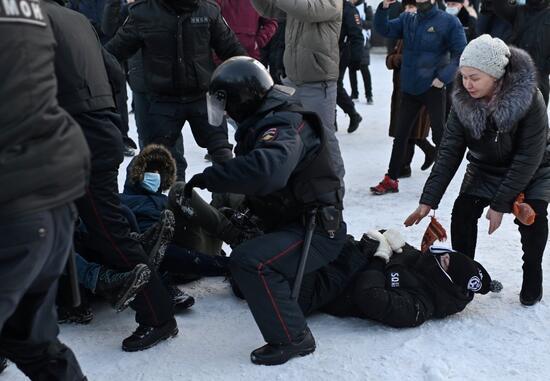تصاویر اعتراضات در روسیه,عکس های تظاهرات طرفداران الکسی ناوالنی,تصاویر اعتراضات در کشور روسیه