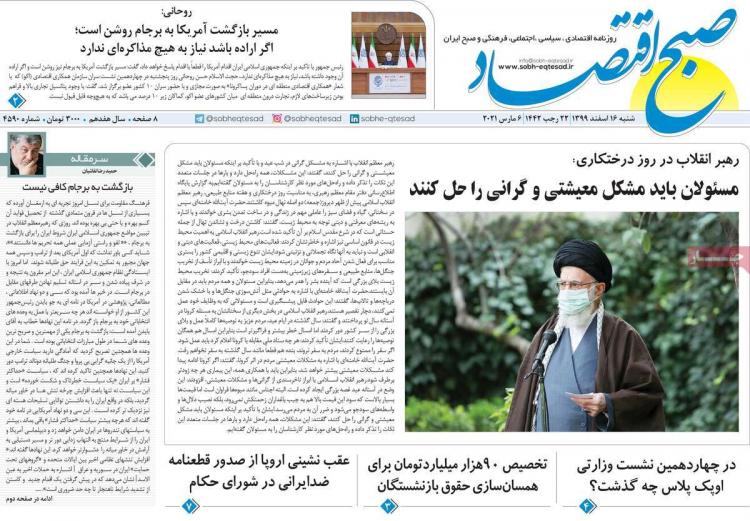 عناوین روزنامه های اقتصادی شنبه 16 اسفند 1399 عناوین روزنامه های اقتصادی شنبه 16 اسفند 1399