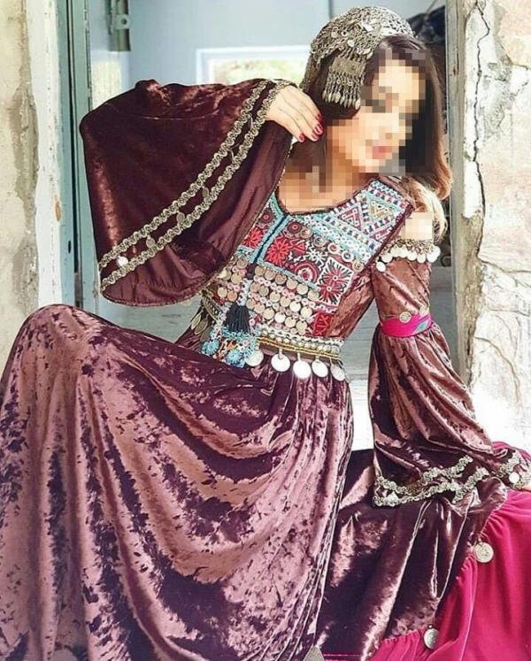 مدل های زیبای لباس افغانی,لباس افغانی زنانه,مدل لباس افغانی حریر