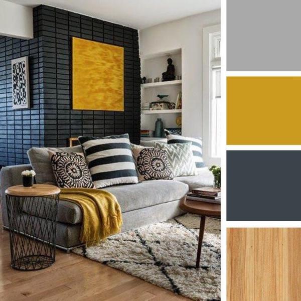 ترکیب رنگ ها در دکوراسیون منزل,ترکیب رنگ ها با زرد