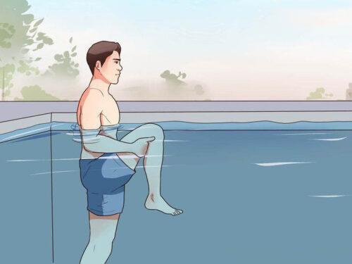 آموزش تصویری حرکات ورزشی در آب برای درمان دیسک کمر,عوارض آب درمانی,مزایای آب درمانی