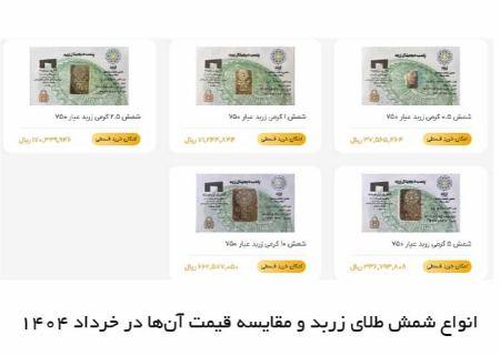 انواع شمش زربد و قیمت در سال 1404 