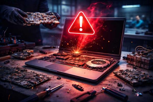 تعمیر اشتباه لپ تاپ