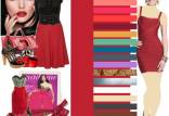 ست کردن لباس قرمز با سایر رنگ‌ها,شیوه ی ست کردن لباس ها,ست کردن لباس قرمز با رنگ آبی,اصول رنگ بندی لباس ها,شیوه ست كردن مانتو قرمز با شال