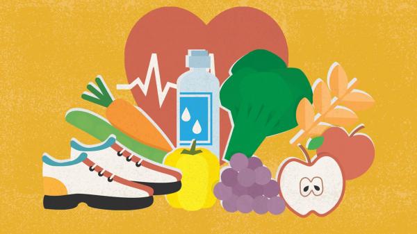 تغذیه سالم و ورزش برای پیشگیری از سکته قلبی