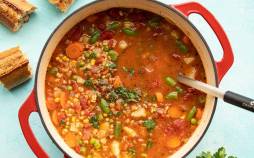 طرز تهیه ی سوپ جو خوشمزه به دو روش آسان سوپ جو,سوپ جو خوشمزه,طرز تهیه سوپ جو با مرغ